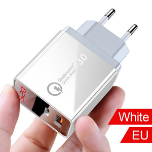 Olaf LED Display PD Fast Charger Type C USB Charger For iphone Samsung Xiaomi QC 3.0 Wall Adapter Phone Charging PD Chargers - Azbrowse