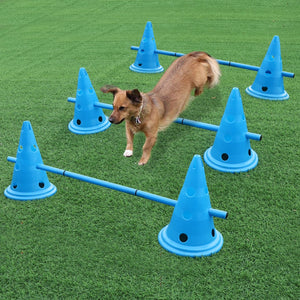 3set Dog Training Products Durable Dogs Running Jumping Stakes Pets Outdoor Sports Stake Pole Portable Pet Agility Equipment - Azbrowse