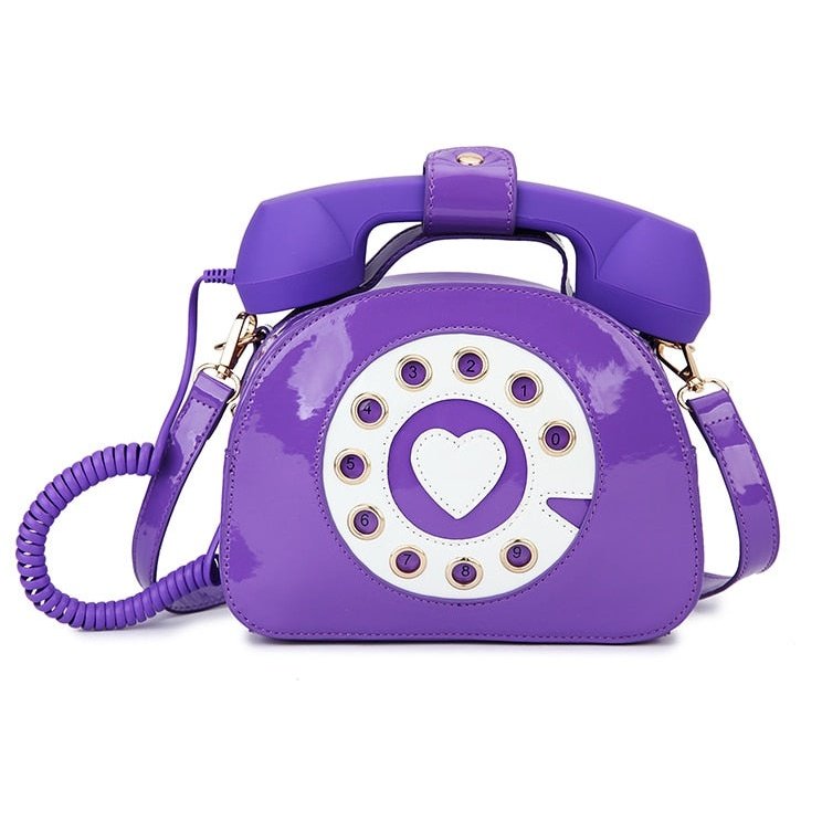 Telephone Shape Purses and Handbags for Women Fashion Pink Shoulder Bag Novel Designer Brand Crossbody Bag Top-Handle Totes 2021 - Azbrowse