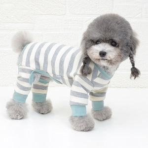 Cotton Pet Clothes Bear Pattern Dog Pajamas Jumpsuit 4 Legs Coat O-neck Tshirt Sweatshirt Pajamas Overalls Puppy Cat Tracksuits - Azbrowse