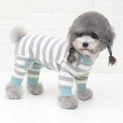 Cotton Pet Clothes Bear Pattern Dog Pajamas Jumpsuit 4 Legs Coat O-neck Tshirt Sweatshirt Pajamas Overalls Puppy Cat Tracksuits - Azbrowse