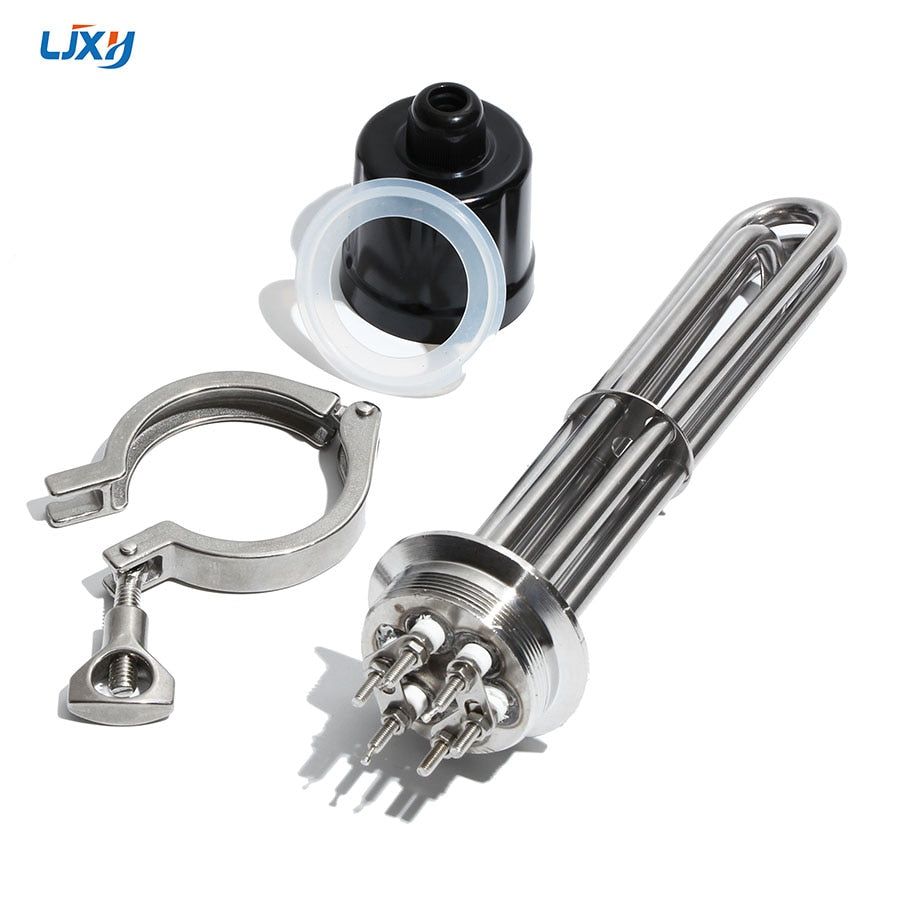 LJXH Tubular Electric Heating Heater Element 2inches (63mm) Tri Clamp for Water Heater/Boiler 3KW4.5KW6KW9KW12KW