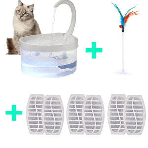 Pet Water Fountain Automatic Power-off When Lack of Water Bird Water Dispenser Dog Drinking Fountain With LED Light water level - Azbrowse