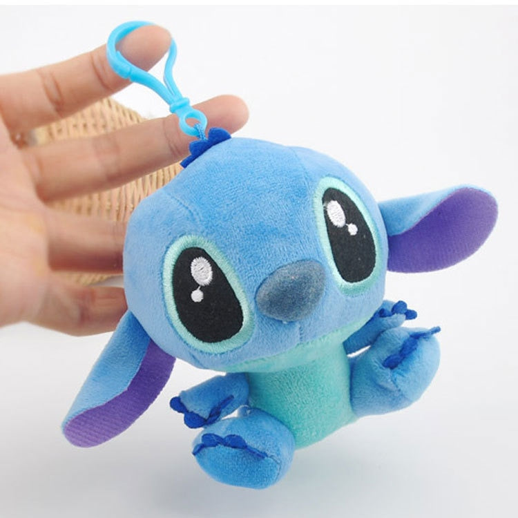 4"10cm Disney Lilo Stitch Plush Toys Dolls with Plastic hook Plush Keychain Pendant Soft Stuffed For Kids Baby Gifts - Azbrowse