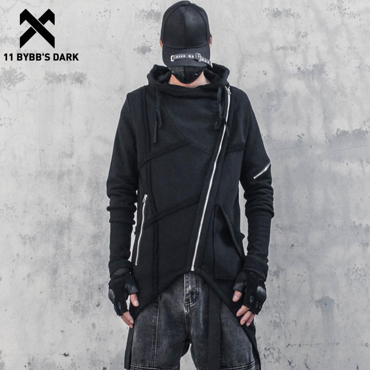 11 BYBB'S DARK Tactical Function Hooded Jackets Men Outwear Streetwear Irregular Zipper Hoodies Oversize Techwear Jacket Coats