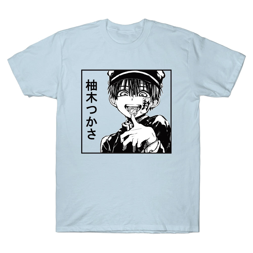 Harajuku T-Shirt Hanako-Kun Anime T Shirt Short Sleeve Printed Tee Shirt Loose Casual Tee Tops - Azbrowse