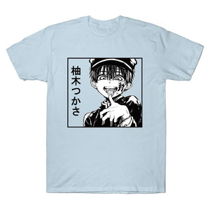 Harajuku T-Shirt Hanako-Kun Anime T Shirt Short Sleeve Printed Tee Shirt Loose Casual Tee Tops - Azbrowse