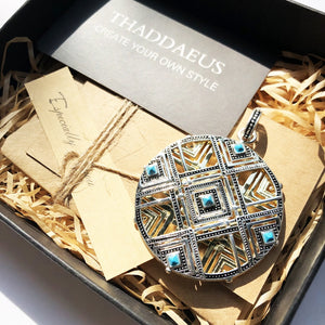 Pendant Blue Africa Ornament,Brand New Fashion Jewelry 925 Sterling Silver Bijoux Necklace Accessories Gift For Woman @ - Azbrowse