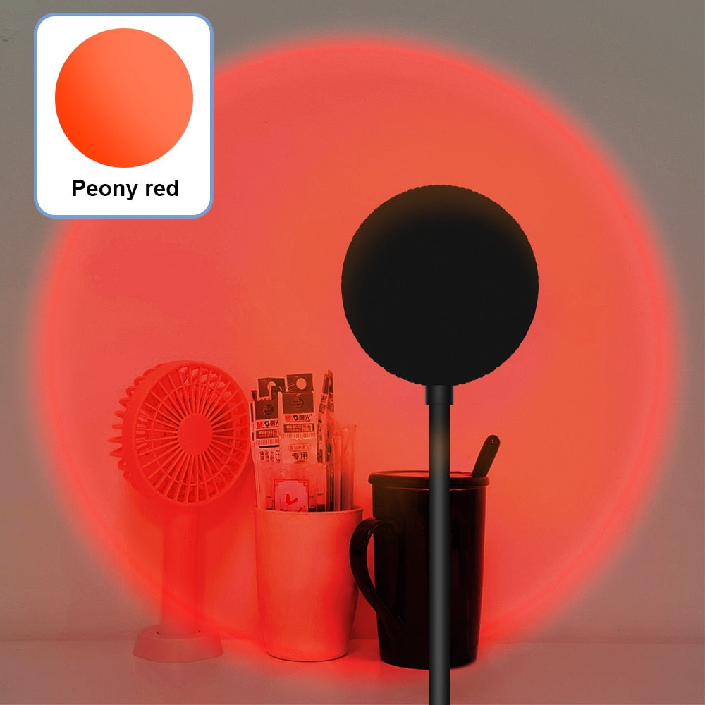 LED Projection Lamp Sunset Light Night LED Sunset Bulb Color Lamp 5V USB Rainbow Lamp Desk LED Decoration Atmosphere Lighting - Azbrowse