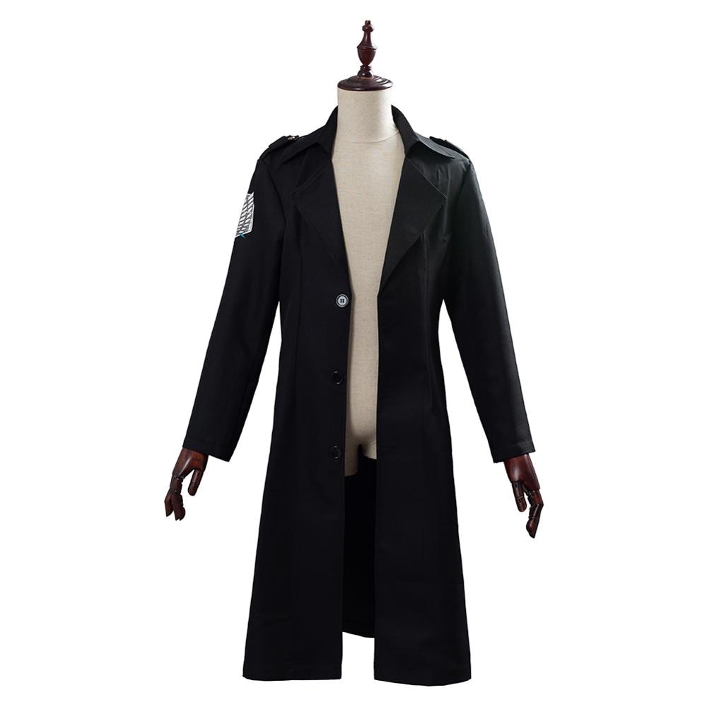 Attack on Titan Levi Rivaille Jacket Cloak Halloween Cosplay Costume Men Women Anime Trench Coat - Azbrowse