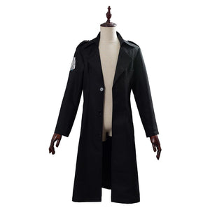 Attack on Titan Levi Rivaille Jacket Cloak Halloween Cosplay Costume Men Women Anime Trench Coat - Azbrowse