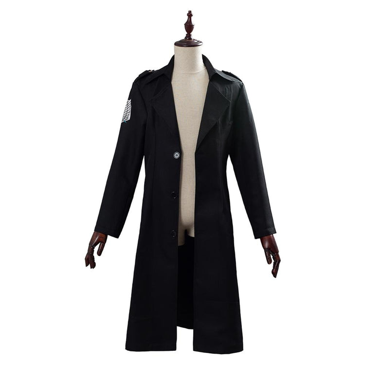 Attack on Titan Levi Rivaille Jacket Cloak Halloween Cosplay Costume Men Women Anime Trench Coat - Azbrowse