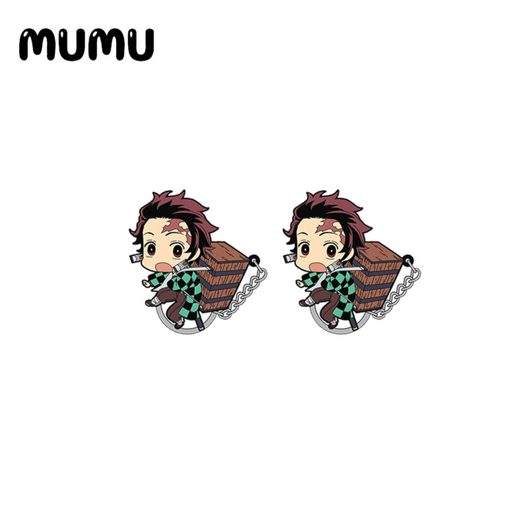 2020 New Anime Demon Slayer: Kimetsu No Yaiba Earring Jewelry Epoxy Kamado Tanjirou Nezuko Mask Acrylic Earrings - Azbrowse
