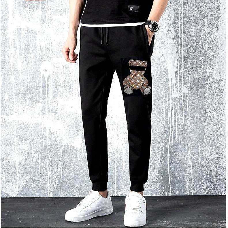 Sweatpants Men Anime Skull Pants Fashions Joggers Pants Male   Rhinestones Sweatpants  Fitness Track Pants Men Sweat Trouser - Azbrowse