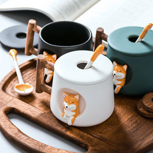 INS Shiba Inu Akita DOG 420ML COFFEE TEA MUGS CUP NORTH EUROPE STYLE FASHION DESIGN - Azbrowse