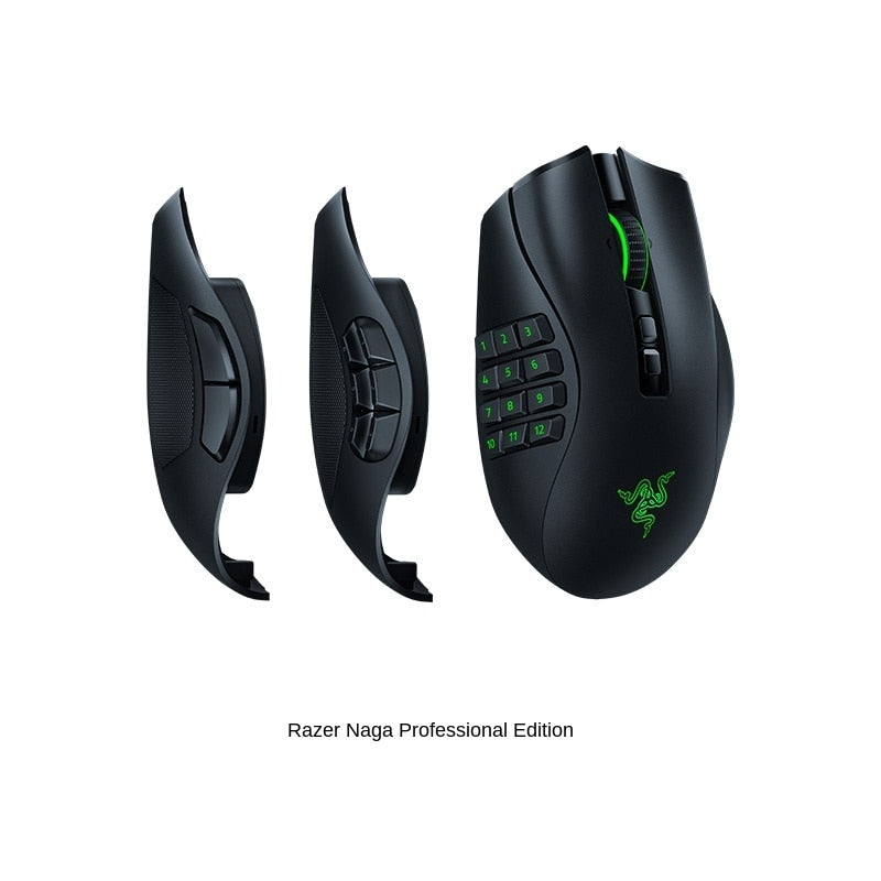 Razer Naga Pro Professional Edition Wireless Bluetooth E-Sports Computer Game Mouse Macro InterchangeableThree Side Key - Azbrowse