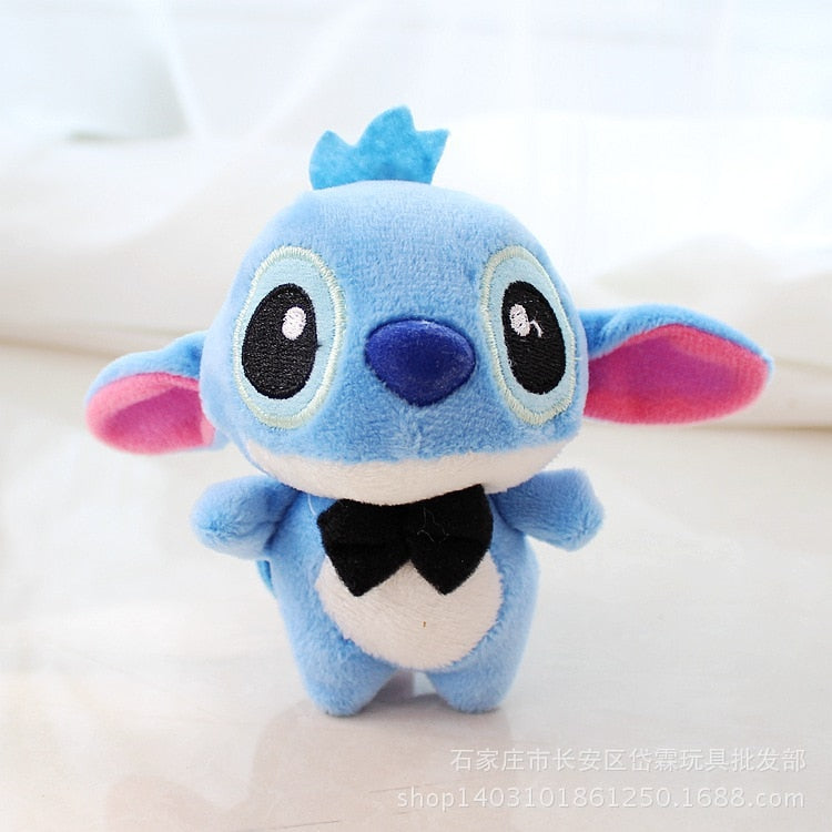 4"10cm Disney Lilo Stitch Plush Toys Dolls with Plastic hook Plush Keychain Pendant Soft Stuffed For Kids Baby Gifts - Azbrowse