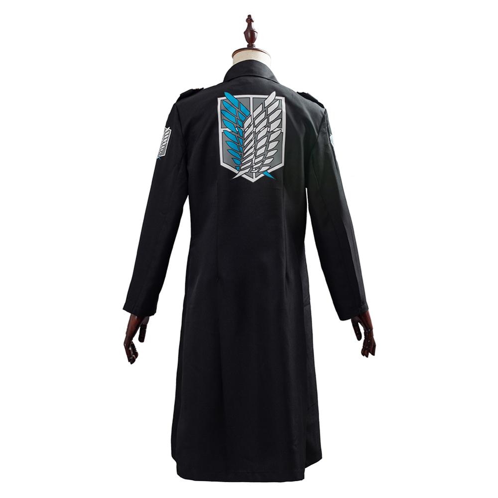 Attack on Titan Levi Rivaille Jacket Cloak Halloween Cosplay Costume Men Women Anime Trench Coat - Azbrowse