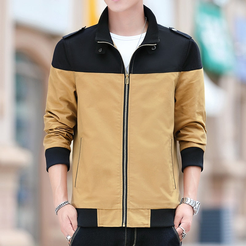 CHAIFENKO Fashion Men Bomber Jacket Casual Thin Slim Baseball Jackets Men Streetwear Hip Hop Windbreaker Zipper Jacket Coat Male - Azbrowse