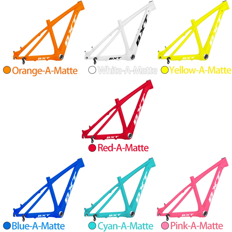 BXT 26er MTB Mountain Bike Frame 14inch Full Carbon Kids Bike Frame 160mm Disc Brake T1000 Carbon Fiber MTB Bicycle Frame