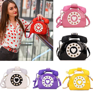 Telephone Shape Purses and Handbags for Women Fashion Pink Shoulder Bag Novel Designer Brand Crossbody Bag Top-Handle Totes 2021 - Azbrowse