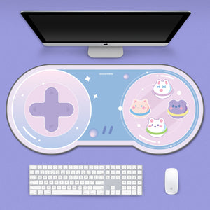 Big Mouse Pad Cute Cat Ears Desk Pad Thicken Computer Games Non-slip Pink Girl Cartoon Super Cute For Girl Game Boy 80CM*40CM - Azbrowse