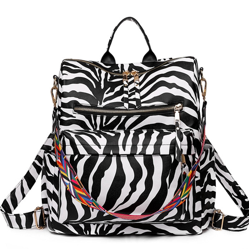 Retro Large Backpack Women PU Leather Rucksack Women's Knapsack Travel Backpacks Shoulder School Bags Mochila Back Pack XA96H - Azbrowse