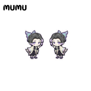 2020 New Anime Demon Slayer: Kimetsu No Yaiba Earring Jewelry Epoxy Kamado Tanjirou Nezuko Mask Acrylic Earrings - Azbrowse