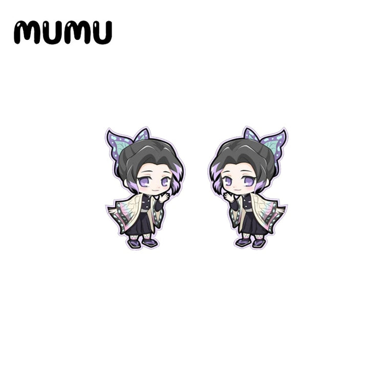 2020 New Anime Demon Slayer: Kimetsu No Yaiba Earring Jewelry Epoxy Kamado Tanjirou Nezuko Mask Acrylic Earrings - Azbrowse