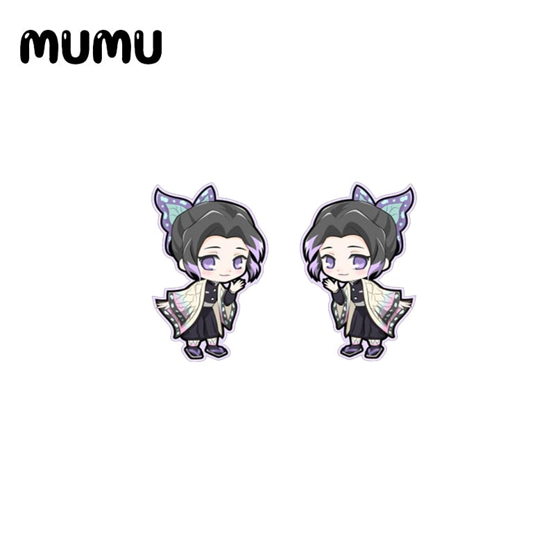 2020 New Anime Demon Slayer: Kimetsu No Yaiba Earring Jewelry Epoxy Kamado Tanjirou Nezuko Mask Acrylic Earrings - Azbrowse
