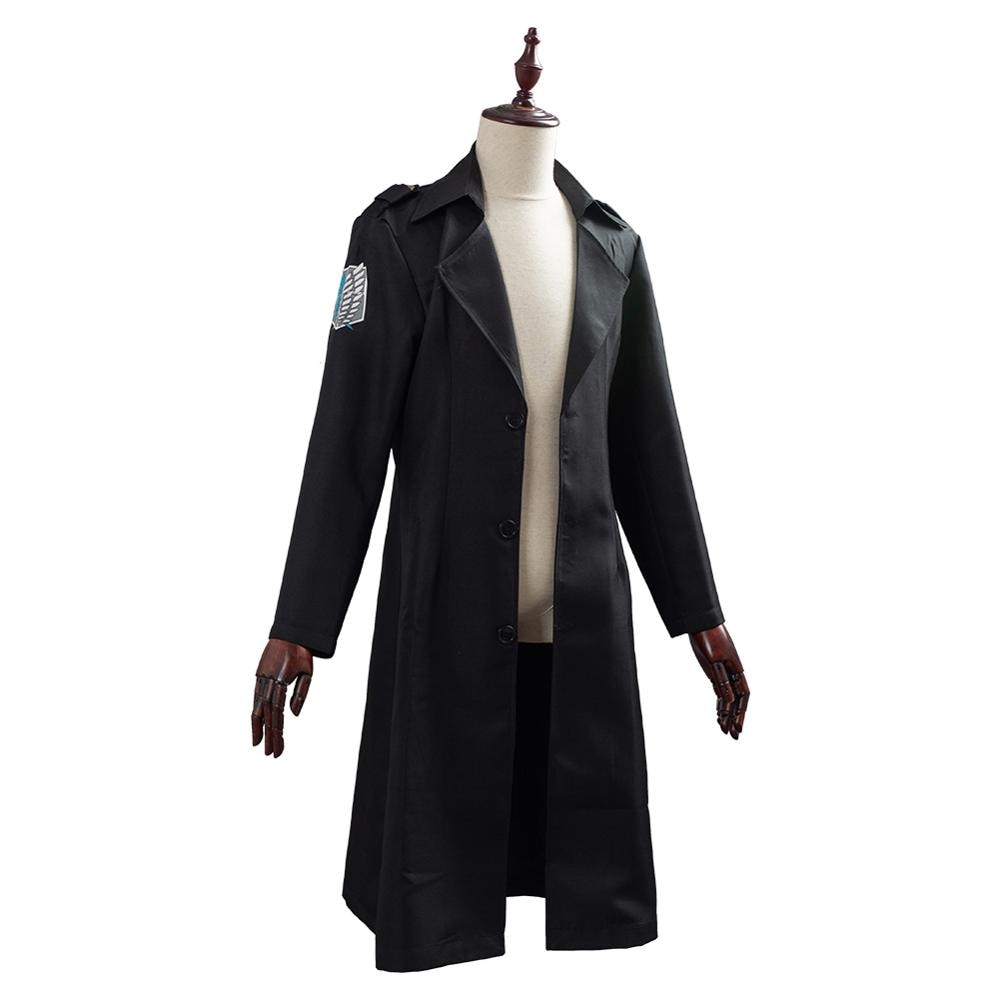 Attack on Titan Levi Rivaille Jacket Cloak Halloween Cosplay Costume Men Women Anime Trench Coat - Azbrowse