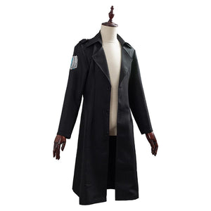 Attack on Titan Levi Rivaille Jacket Cloak Halloween Cosplay Costume Men Women Anime Trench Coat - Azbrowse