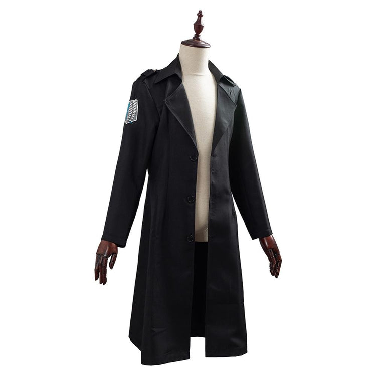 Attack on Titan Levi Rivaille Jacket Cloak Halloween Cosplay Costume Men Women Anime Trench Coat - Azbrowse