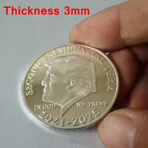 Collectible Gold Coins US Donald Trump Commemorative Coin "Second Presidential Term 2021-2025 IN GOD WE TRUST" - Azbrowse