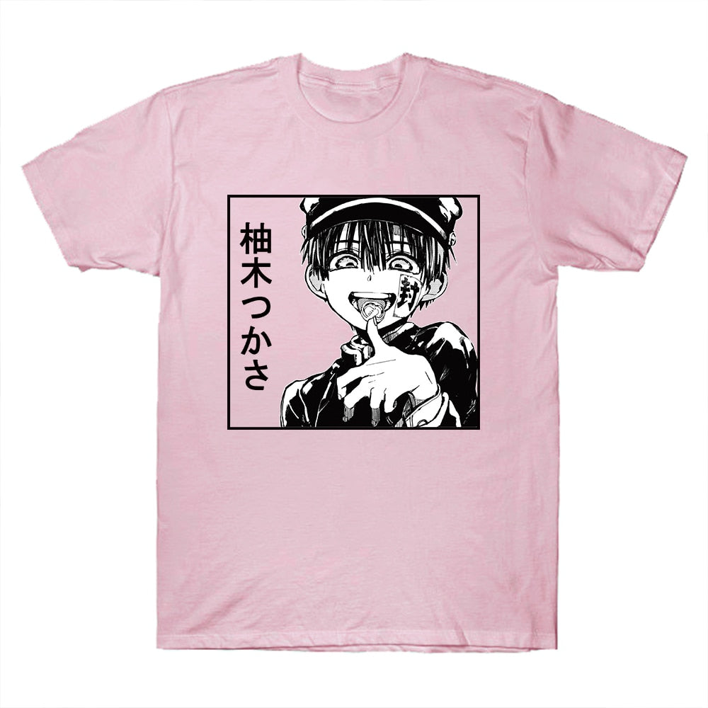 Harajuku T-Shirt Hanako-Kun Anime T Shirt Short Sleeve Printed Tee Shirt Loose Casual Tee Tops - Azbrowse