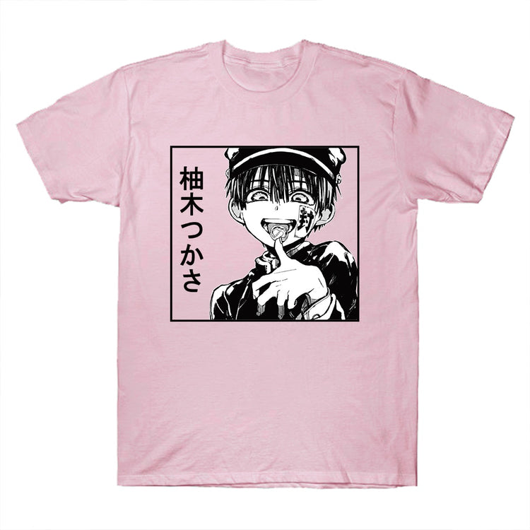 Harajuku T-Shirt Hanako-Kun Anime T Shirt Short Sleeve Printed Tee Shirt Loose Casual Tee Tops - Azbrowse