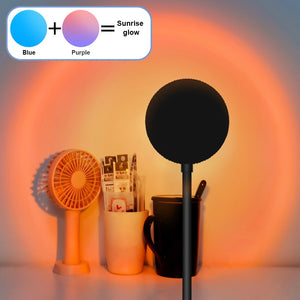 LED Projection Lamp Sunset Light Night LED Sunset Bulb Color Lamp 5V USB Rainbow Lamp Desk LED Decoration Atmosphere Lighting - Azbrowse
