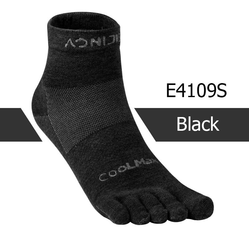 AONIJIE E4109 One Pair Low Cut Socks Quarter Athletic Toe Socks Perfect For Five Toed Barefoot Running Shoes Marathon Race