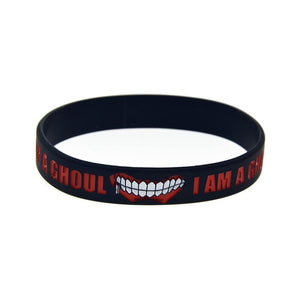 Fashion Japan Anime Tokyo Ghoul Silicone Rubber Bracelet Bangle Wristband Cosplay Jewerly Accessories Gift - Azbrowse