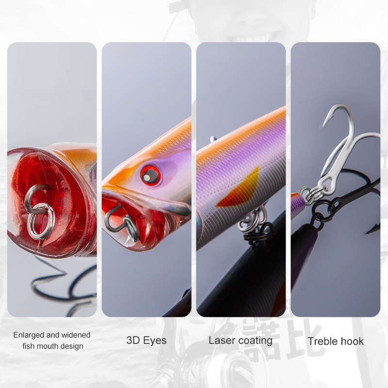NOEBY Topwater Popper Fishing Lures 140mm 40g Saltwater Artificial Hard Baits for Sea Fishing Lure - Azbrowse