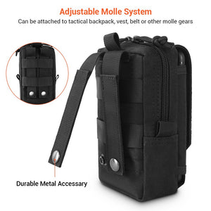1000D Military Waist Bag Accessories Tools Tactical Molle Pouch EDC Tool Bag Compact Hunting Back Vest Pack Mobile Phone Holder - Azbrowse