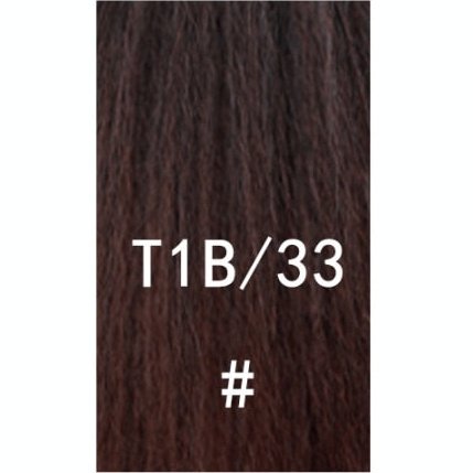 Lydia Tail Warping Synthetic 16" Kinky Straight Hairpiece With Two Plastic Comb Drawstring Ponytail Hair Extension Natural Black