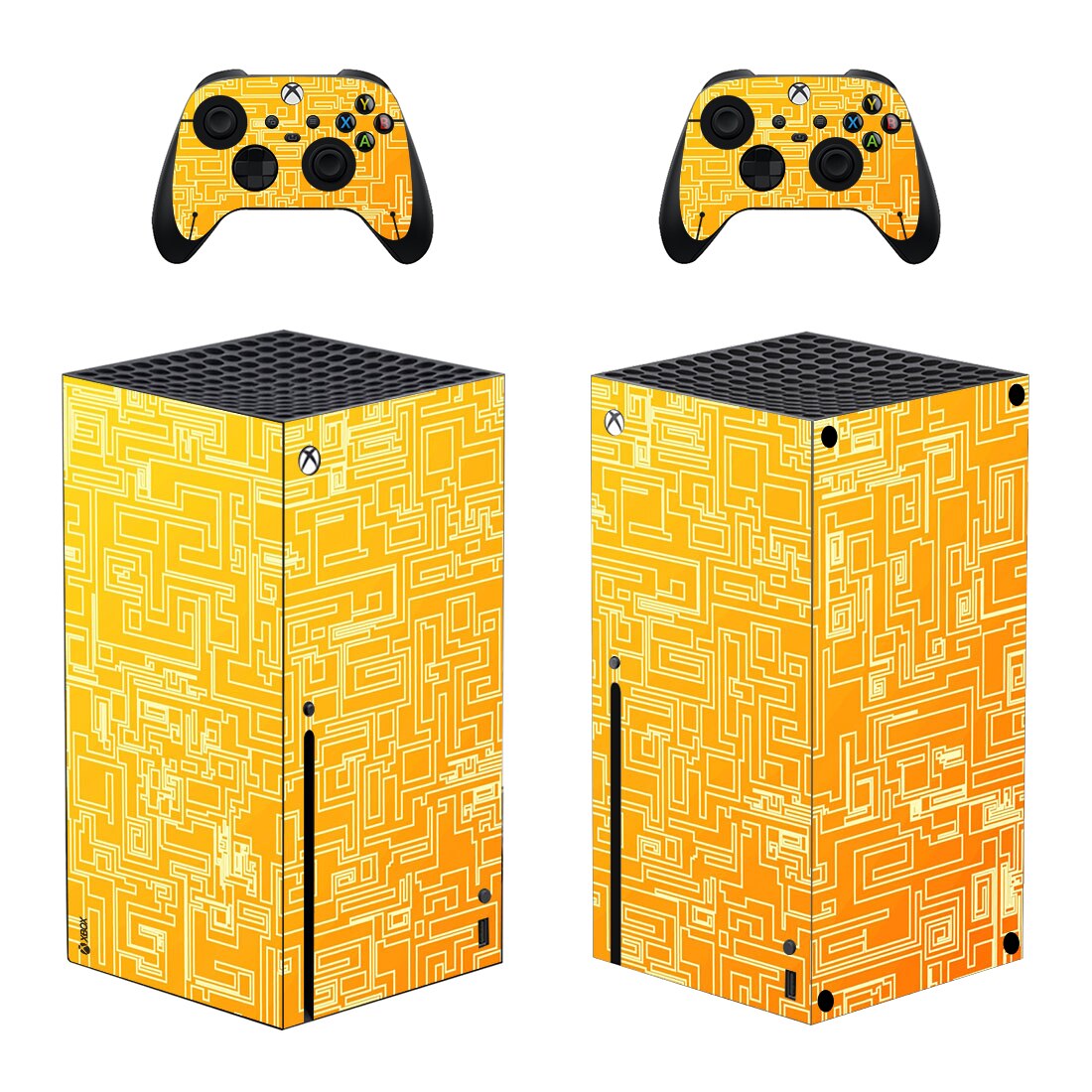 Line Style Xbox Series X Skin Sticker for Console & 2 Controllers Decal Vinyl Protective Skins Style 1
