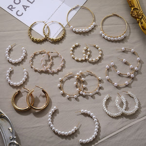 IPARAM Trend Simulation Pearl Long Earrings Female White Round Pearl Wedding Pendant Earrings Fashion Korean Jewelry Earrings - Azbrowse