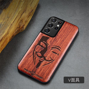 For Samsung Galaxy S21 Ultra Case Boogic Original Wood funda S21 S21+ Wood Cover Phone Case For Samsung S21 Ultra - Azbrowse