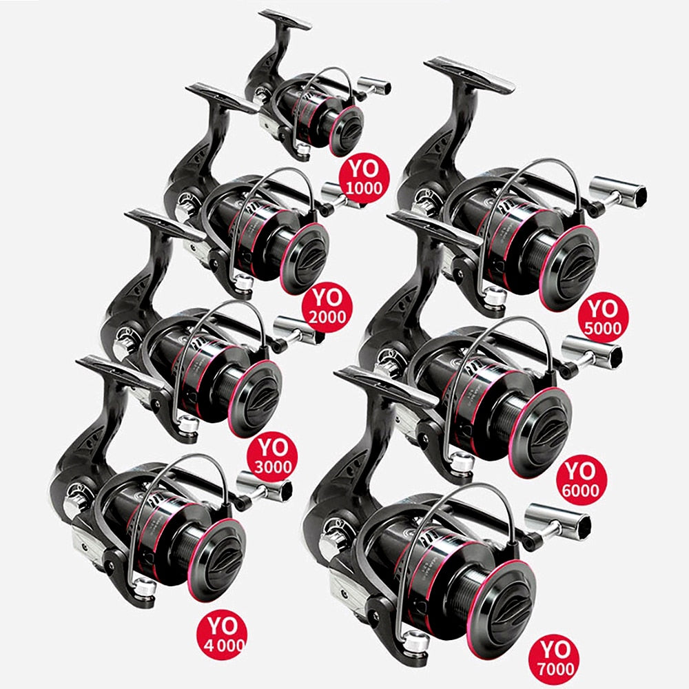 GHOTDA 5.2:1 Fishing Reel 1000-7000 Series Spinning Reel 12KG Max. Drag Carp Fishing Tackles - Azbrowse
