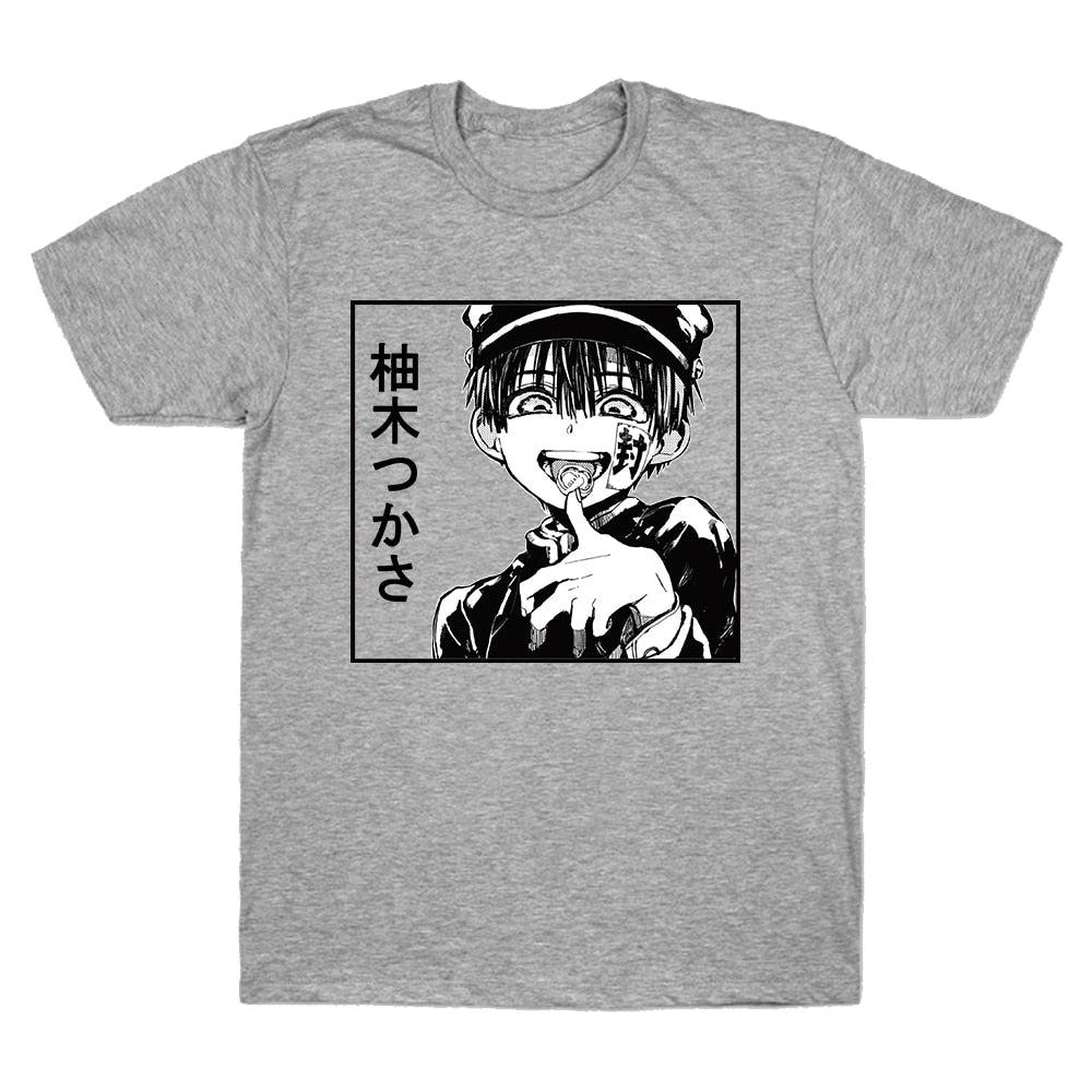 Harajuku T-Shirt Hanako-Kun Anime T Shirt Short Sleeve Printed Tee Shirt Loose Casual Tee Tops - Azbrowse