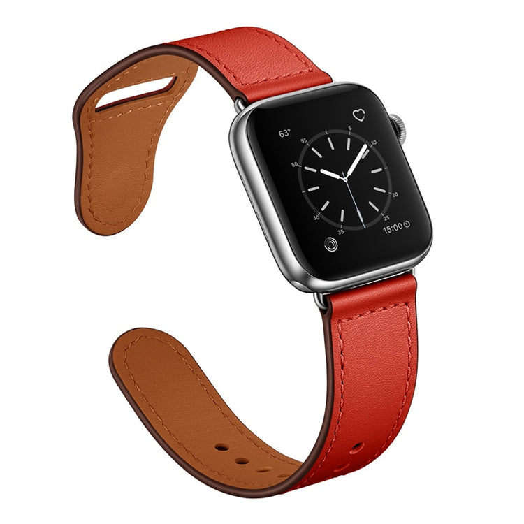 Strap for apple watch band 44mm 45mm 40mm iwatch 38mm 42 leather belt smartwatch bracelet apple watch serie 6 SE 4 3 7 41mm ban - Azbrowse