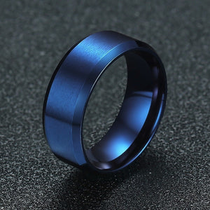 Vnox 8mm Men Ring Stainless Steel Wedding Jewelry Horus Anka Bible Medical - Azbrowse