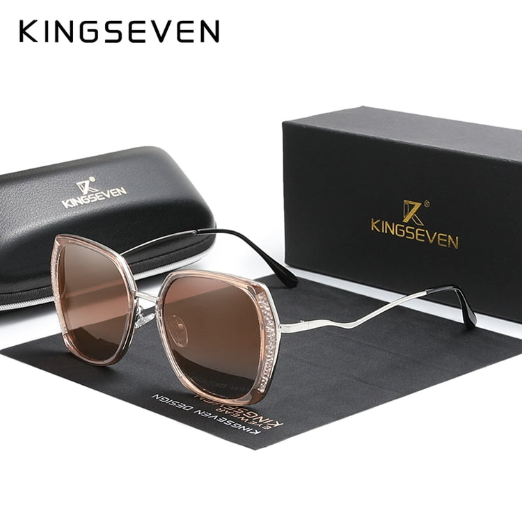 Genuine KINGSEVEN Women's Glasses Luxury Brand Design Sunglasses Gradient Polarized Lens Sun glasses Butterfly Oculos Feminino - Azbrowse